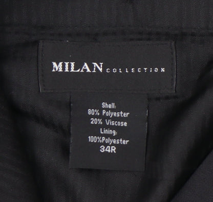 Milan Collection Men's Black Dress Trousers, Size 34