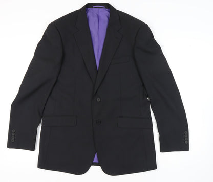 Mens UK Size 40 Milan Collection Regular Black Suit Jacket