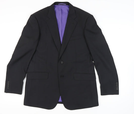 Mens UK Size 40 Milan Collection Regular Black Suit Jacket