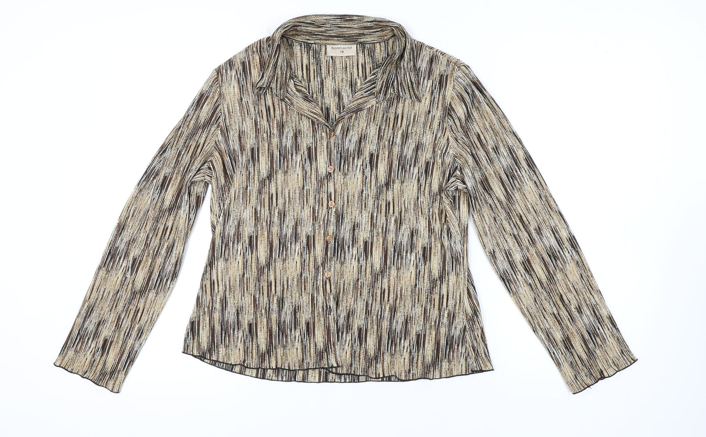 Bonmarché Women's Multicoloured Button-Up Shirt