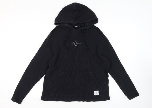Mens UK Size S ASOS DESIGN Black Pullover Hoodie