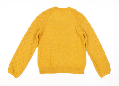 Womens UK Size XS Oasis Yellow Pullover Jumper