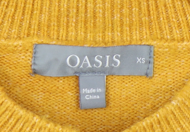 Womens UK Size XS Oasis Yellow Pullover Jumper