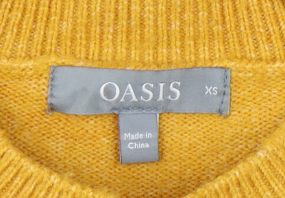 Womens UK Size XS Oasis Yellow Pullover Jumper