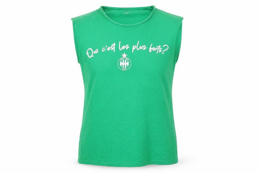 AS Saint-Étienne Women's Green Sleeveless Tank Top Size S