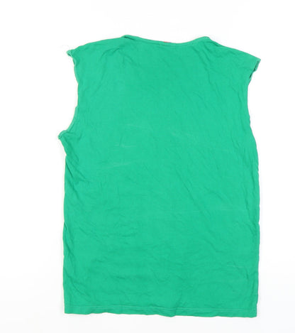 AS Saint-Étienne Women's Green Sleeveless Tank Top Size S