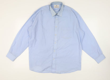Van Heusen Men's Blue Long Sleeve Shirt, Size 18