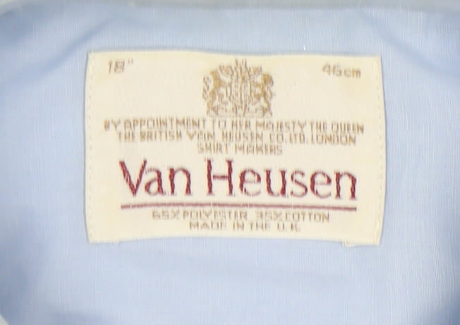 Van Heusen Men's Blue Long Sleeve Shirt, Size 18