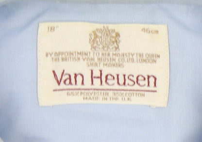 Van Heusen Men's Blue Long Sleeve Shirt, Size 18