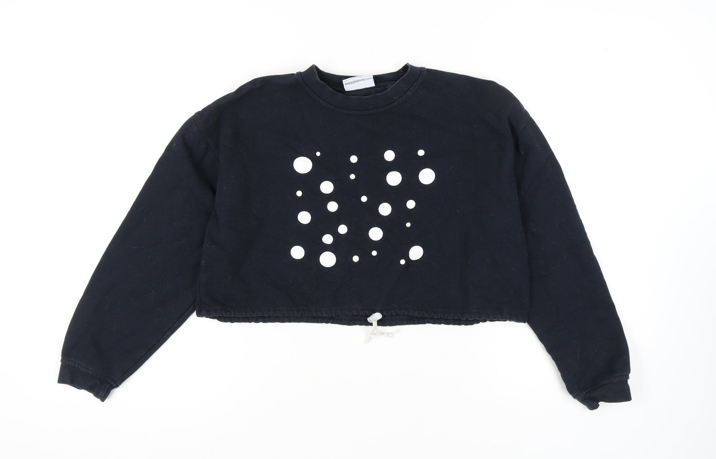 Blue Rinse Women's Black Polka Dot Sweatshirt L