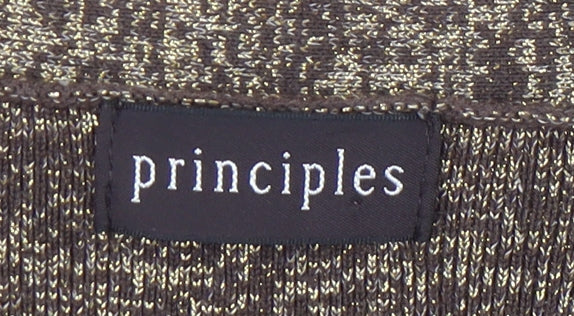Womens UK Size 8 Principles Brown Cardigan Jumper