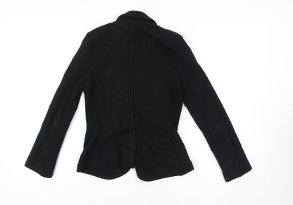 Whistles Women's Black Blazer, Size 4, Cotton, Classic Fit