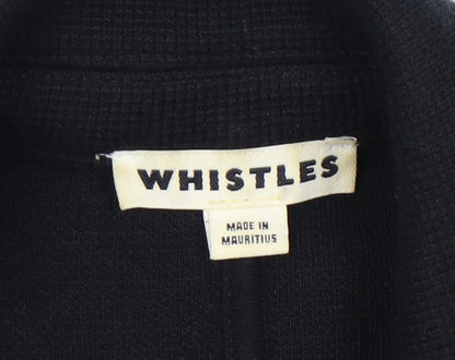 Whistles Women's Black Blazer, Size 4, Cotton, Classic Fit