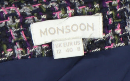 Monsoon Women's Multicoloured Check Pencil Skirt Size 12