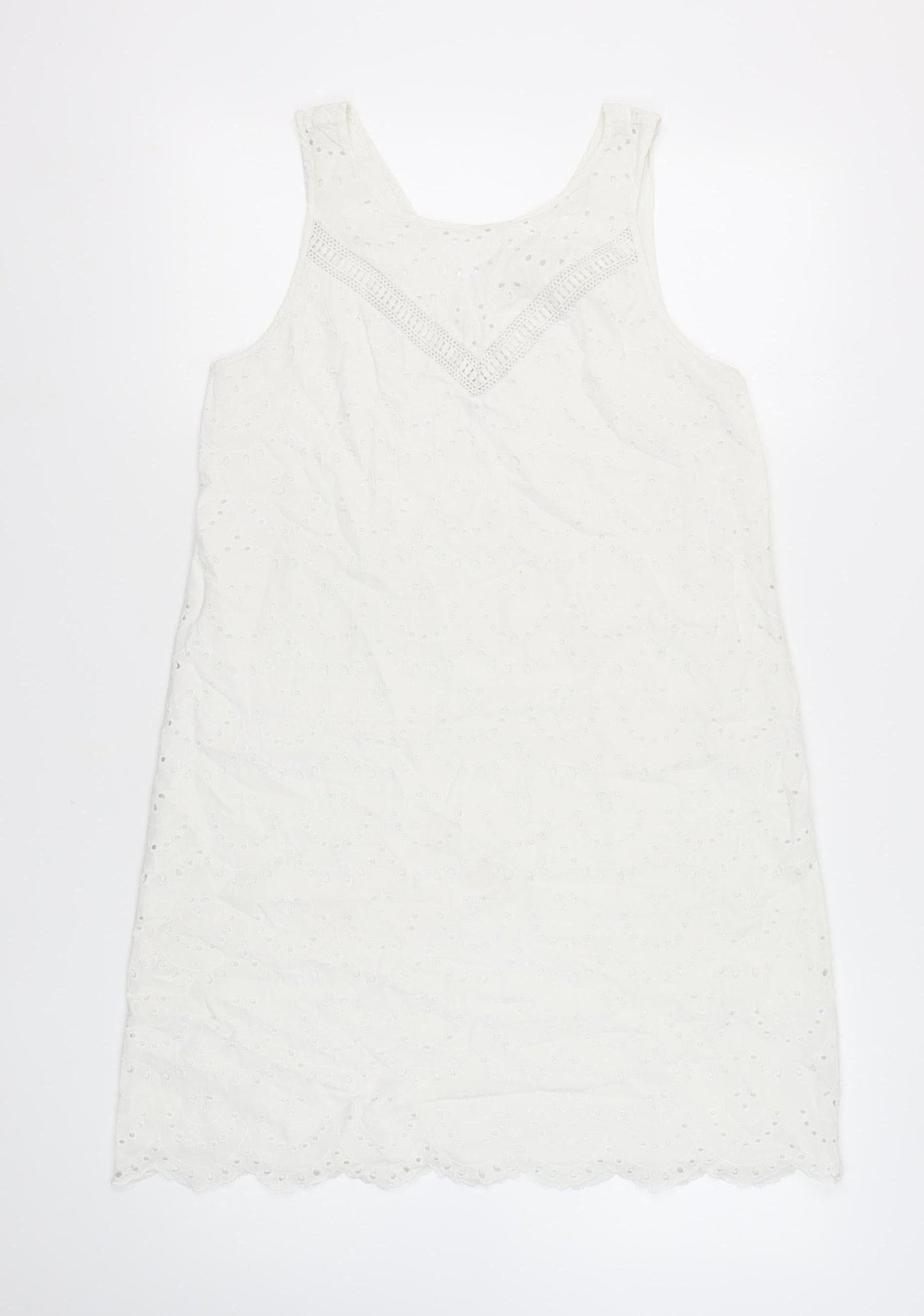 GAP Women's White Sleeveless Dress Size M