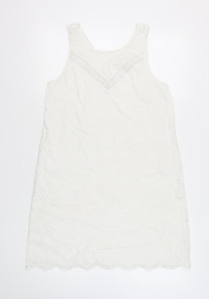 GAP Women's White Sleeveless Dress Size M
