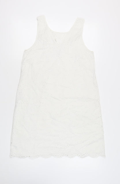 GAP Women's White Sleeveless Dress Size M