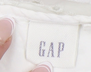 GAP Women's White Sleeveless Dress Size M