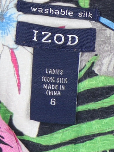 IZOD Women's Multicoloured Floral Sleeveless Blouse, Size S