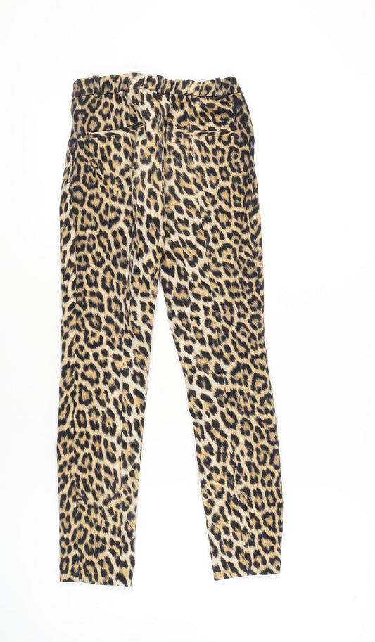 Zara Woman XS Multicoloured Animal Print Trousers