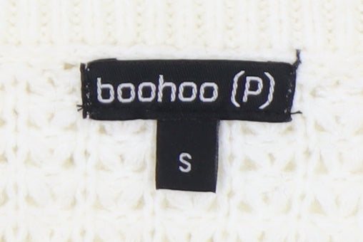 boohoo Women's White Knit Jumper Size S