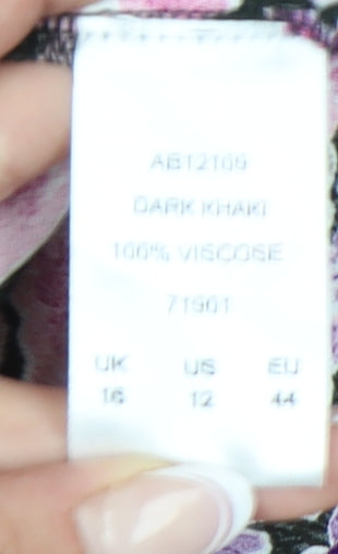 Cotton Traders Women's Floral Blouse, Multicoloured, Size 16