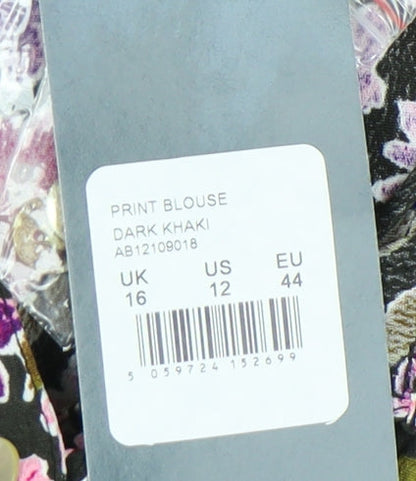 Cotton Traders Women's Floral Blouse, Multicoloured, Size 16