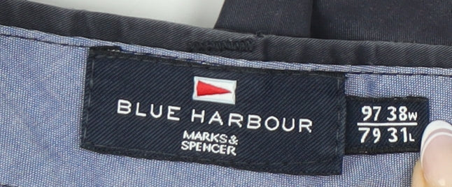 Marks and Spencer Blue Chino Trousers 38