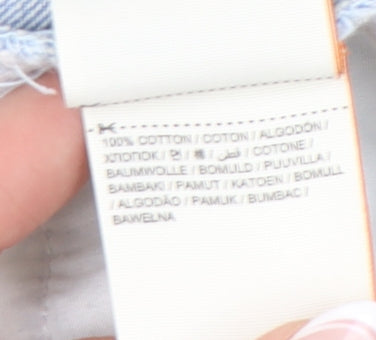 Superdry Women's Blue Cut-Off Denim Shorts, Size 28