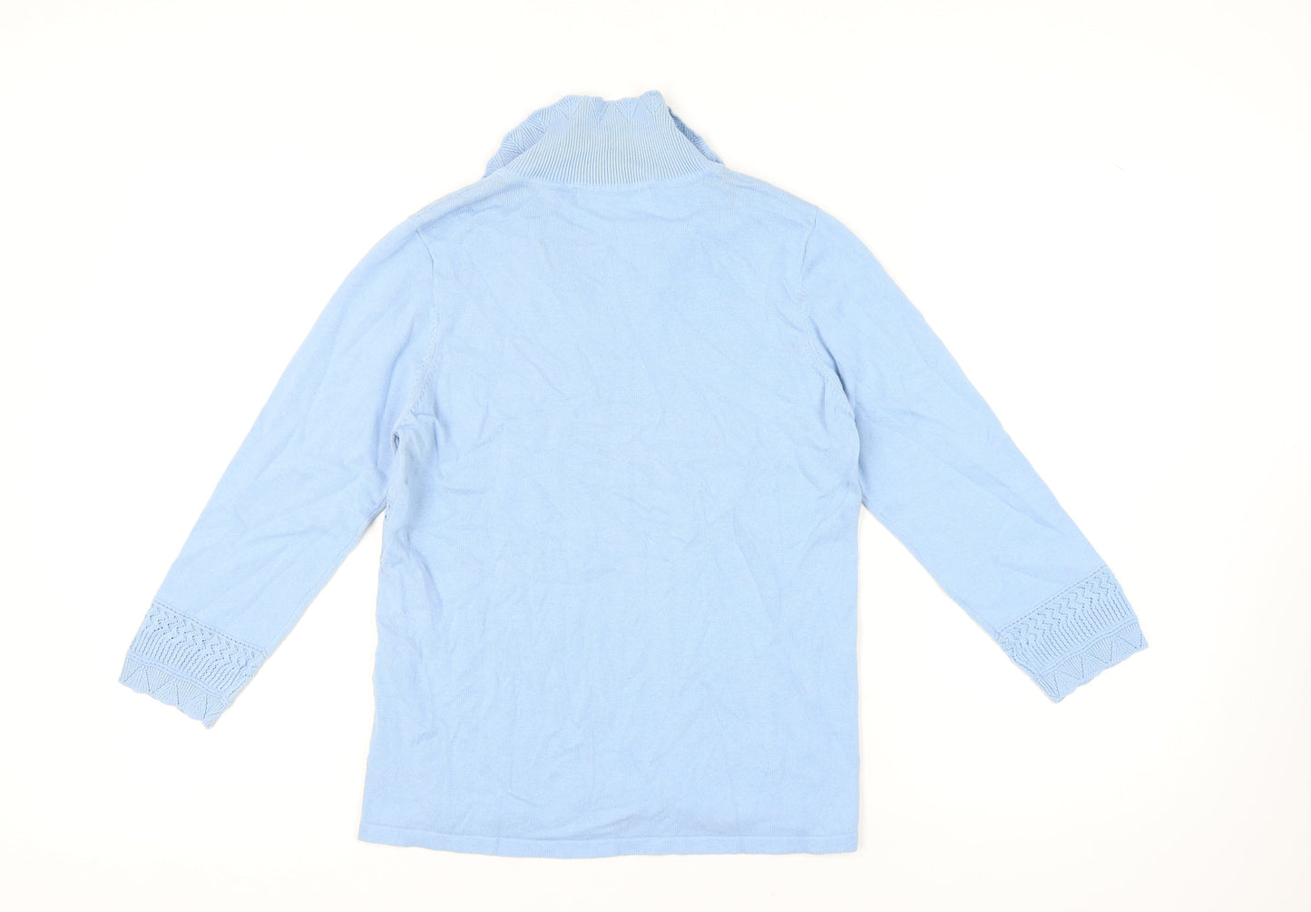 Womens UK Size S Isle Essentials Blue Pullover Jumper