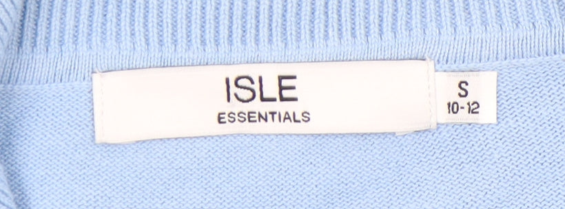 Womens UK Size S Isle Essentials Blue Pullover Jumper