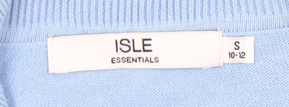 Womens UK Size S Isle Essentials Blue Pullover Jumper