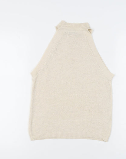 Womens UK Size 12 MNG Basics Beige Basic Tank