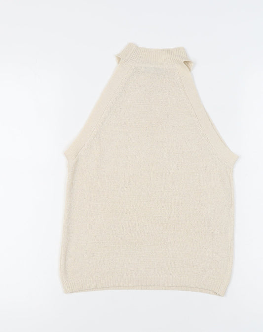 Womens UK Size 12 MNG Basics Beige Basic Tank