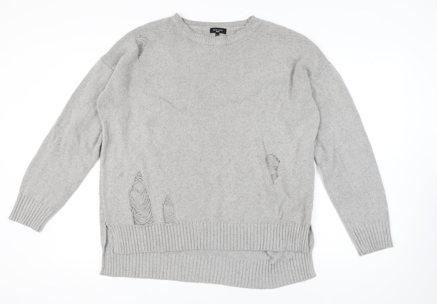 New Look Men's Grey Pullover Jumper XL Knit