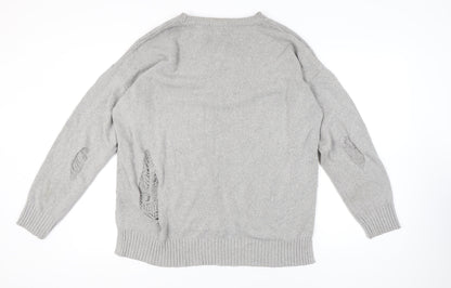 New Look Men's Grey Pullover Jumper XL Knit