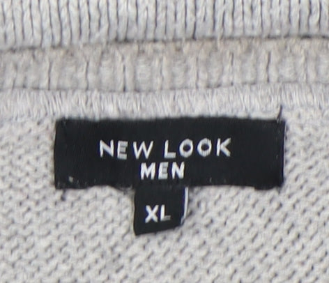 New Look Men's Grey Pullover Jumper XL Knit