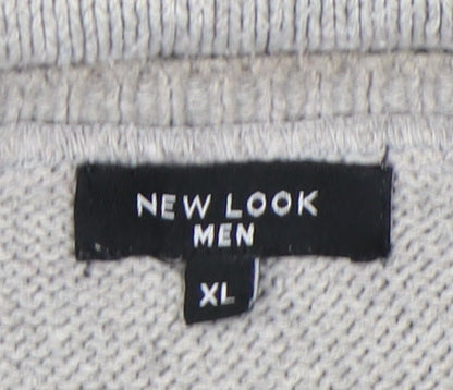 New Look Men's Grey Pullover Jumper XL Knit