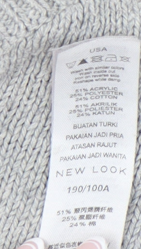 New Look Men's Grey Pullover Jumper XL Knit