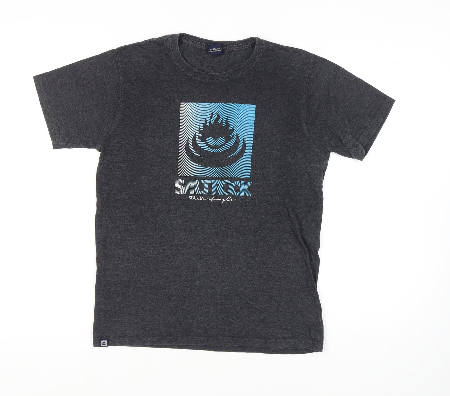 Saltrock Men's Black Graphic Print T-Shirt, Size S