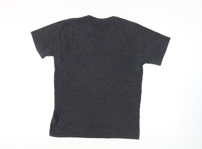 Saltrock Men's Black Graphic Print T-Shirt, Size S