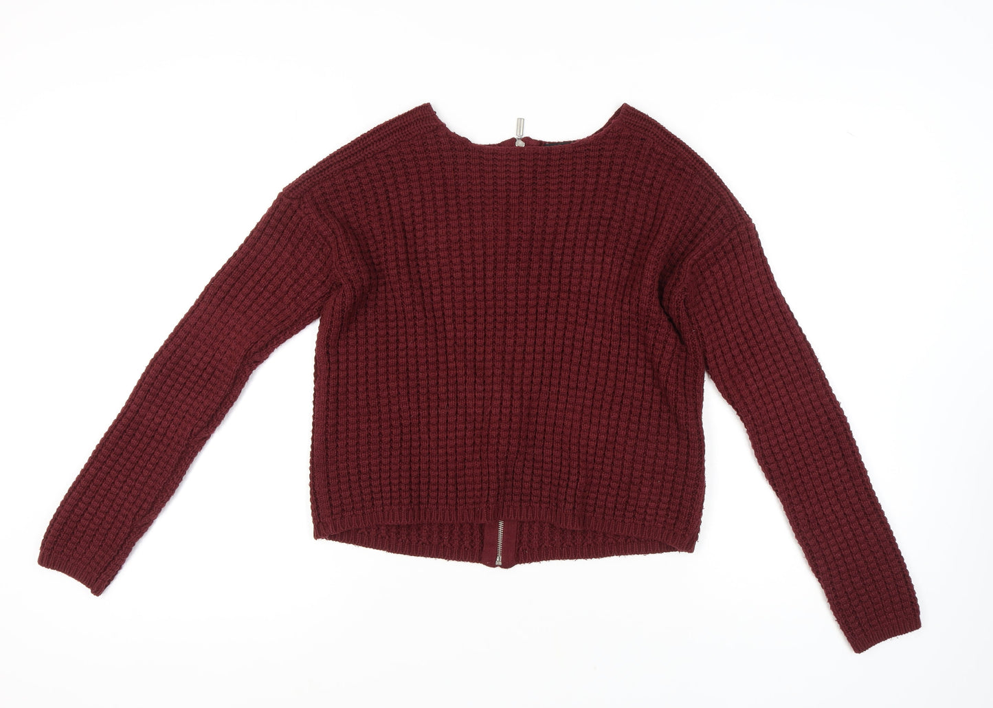 Womens UK Size 12 New Look Red Pullover Jumper