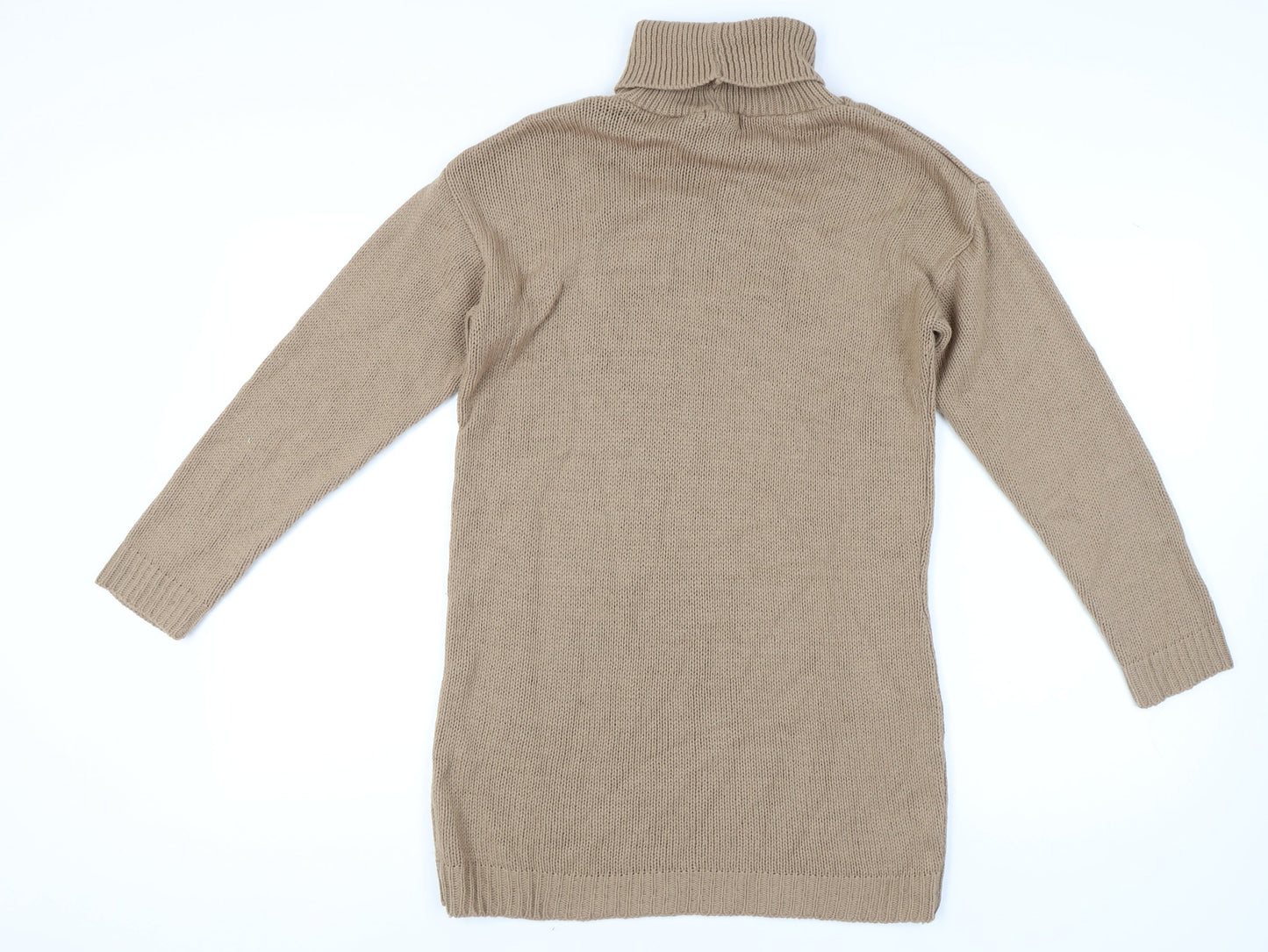 Womens UK Size M Pretty Little Thing Beige Pullover Jumper