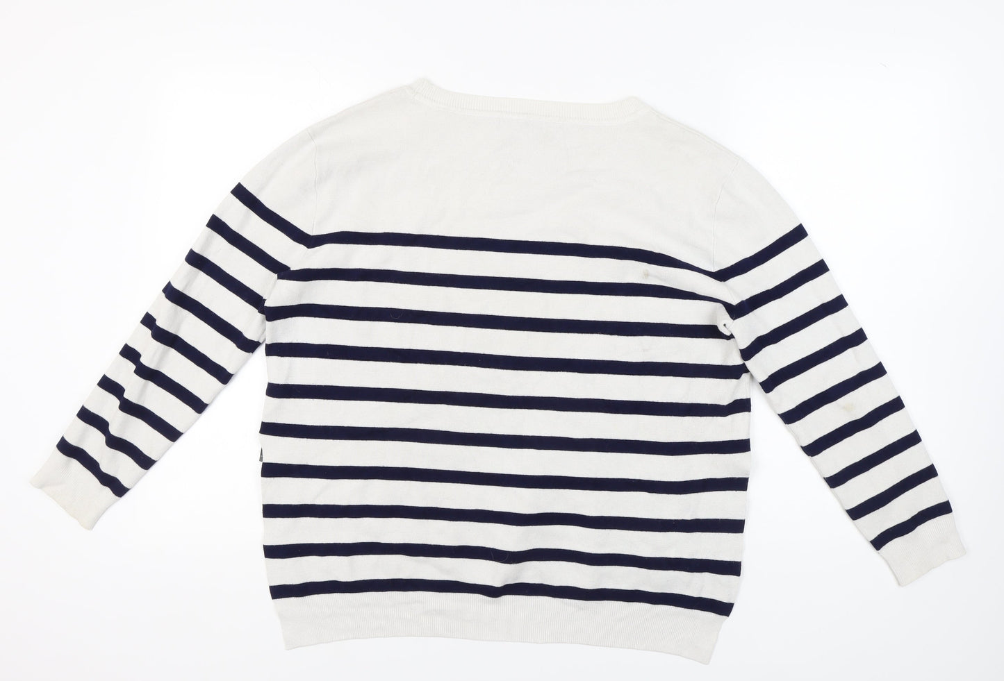 Womens UK Size L Zara White Pullover Jumper