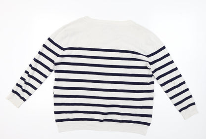 Womens UK Size L Zara White Pullover Jumper