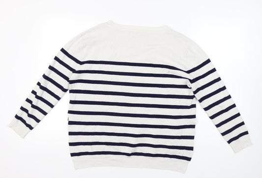 Womens UK Size L Zara White Pullover Jumper