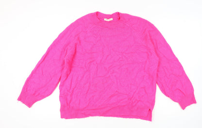 Womens UK Size 12 Pull & Bear Pink Pullover Jumper
