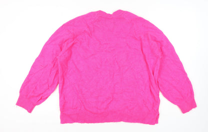 Womens UK Size 12 Pull & Bear Pink Pullover Jumper