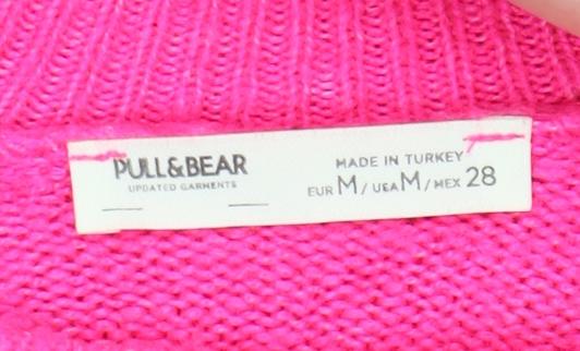 Womens UK Size 12 Pull & Bear Pink Pullover Jumper