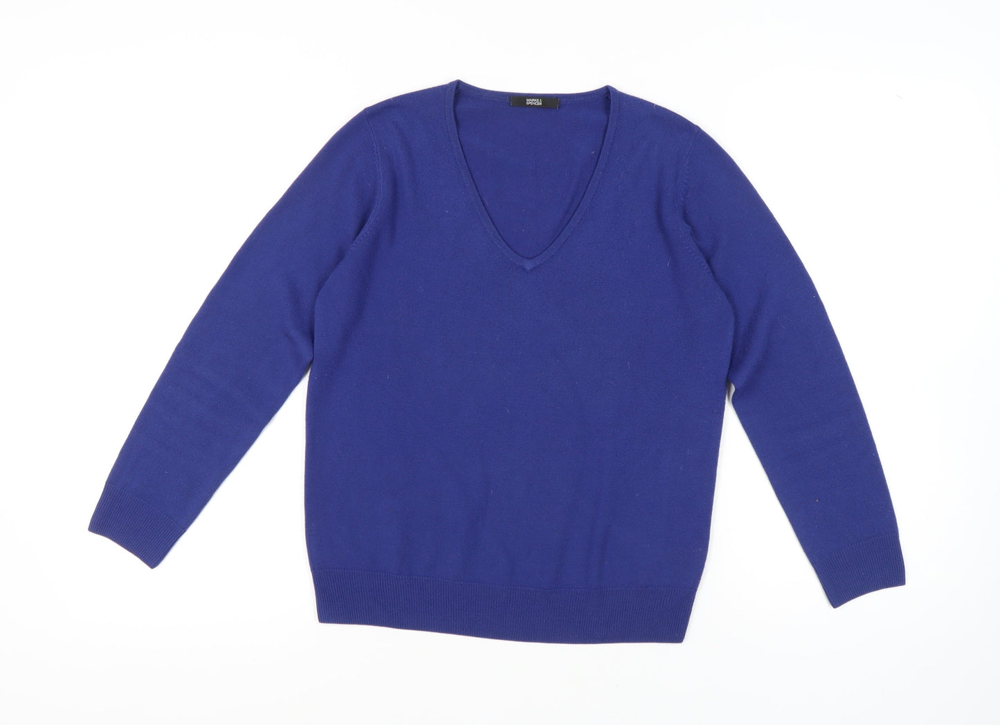 Womens UK Size 10 Marks and Spencer Blue Pullover Jumper
